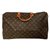 Louis Vuitton Speedy 40 Brown Leather Cloth  ref.201634