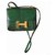 Hermès micro Constance handbag in green lizard and gold jewelry 13.5 cm Dark green Exotic leather  ref.202385