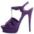 Yves Saint Laurent Sandals Purple Patent leather  ref.202414