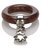 Hermès Hermes Gold Wood Charm Scarf Ring Brown Golden Metal  ref.202489