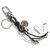 Louis Vuitton Silver LV Leather Rope Key Holder Black Silvery Metal Pony-style calfskin  ref.202501