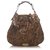 Mulberry Brown Leopard Print Leather Hobo Bag Black Dark brown Pony-style calfskin  ref.202506