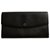 Bulgari Black leather travel wallet  ref.202531