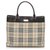 Burberry Brown House Check Canvas Tote Bag Multiple colors Beige Leather Cloth Pony-style calfskin Cloth  ref.202835