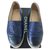 Chanel Espadrilles Black Navy blue Leather  ref.202857