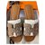 Hermès Oran Brode Naturel/Silver Caramel Leather  ref.202868