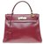 Hermès hermes kelly 28 Leather Box Red H,  gold-plated metal trim in very good condition! Dark red  ref.202919