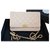 Chanel WOC Wallet on Chain Boy Tasche aus beigem Kaviarleder Silber Golden  ref.202963