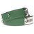 Hermès Frauengürtel "Hundehalsband" Médor in grünem Epsom, Garniture en métal argenté, Taille 90 Leder  ref.202998