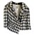 Cambon Chanel Vestes Tweed Noir Blanc Beige  ref.203378