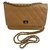 Wallet On Chain Chanel Beige Leather  ref.203388