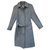 manteau femme Burberry vintage en Harris Tweed t 36 état neuf Laine Gris  ref.203400