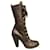 Dolce & Gabbana p lace-up ankle boots 40 Dark brown Leather  ref.203963