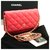 CHANEL Caviar Wallet On Chain WOC Rosa Umhängetasche Crossbody Pink Leder  ref.204035