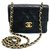 Mini bolso Chanel Timeless / Classic en cuero negro Piel de cordero  ref.204172