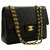 Chanel handbag Black Leather  ref.204219