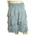 Michael Michael Kors Blue Ruffled Snake Pattern Midi Knee Length Skirt Size S Polyester  ref.204385