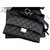 Chanel banana chanel pouch / mini bag Black Metallic Leather  ref.204400