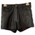 Black Sandro shorts in lambskin  ref.204460