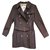 Burberry London trench coat 34 Dark brown Cotton Polyester  ref.204479