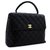 CHANEL Caviar Handbag Bag Black Flap Leather Gold Hardware  ref.204689