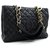 CHANEL Caviar GST 13" Grand Shopping Tote Chain Shoulder Bag Black Leather  ref.204924