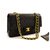 Chanel 2.55 lined flap 10" Chain Shoulder Bag Black Lambskin Leather  ref.204950
