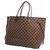 Louis Vuitton NeverfullGM Sac cabas pour femmes N51106 Damier Ebene Toile  ref.205001