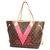 LOUIS VUITTON V motif Neverfull MM Womens tote bag M41602 Grenard Cloth  ref.205112