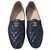 Chanel sapatos pretos acolchoados sapatos UE 36.5 Couro  ref.205480