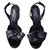 Yves Saint Laurent sandali Nero Pelle verniciata  ref.205657