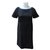 Chloé Dresses Black Navy blue Silk Wool  ref.205740