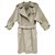 trench coat vintage das mulheres Burberry 40 Bege Algodão Poliéster  ref.205757