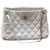 Chanel Handtasche Creme Leder  ref.206697