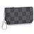 Louis Vuitton Key pocket Black Dark grey Leather  ref.207012