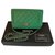 Wallet On Chain Chanel Green Leather  ref.207080