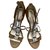 Russell & Bromley Beverly Fieldman para Russel & Bromley saltos vintage com joias Caramelo Couro  ref.207082