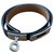 Hermès Bracelet Kelly double tour Cuir Noir  ref.207595