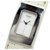 Hermès Hermes White Midi Uhr Silber Weiß Leder Stahl Metall Kalbähnliches Kalb  ref.207977