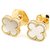 Van Cleef & Arpels Van Cleef and Arpels Gold Mother of Pearl Alhambra Earrings Golden Metal  ref.208062