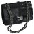 Chanel Limited Timeless Jumbo Bag Black Leather Tweed  ref.208088