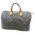 Louis Vuitton Speedy 35 Monogramm Braun Leder  ref.208091