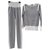 Chanel Cotton  Logo Pants Suit Sz.34 Grey  ref.208099