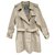 womens Burberry vintage t trench coat 46 Beige Cotton Polyester  ref.208193
