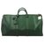 Louis Vuitton Keepall 55 Green Leather  ref.208368