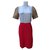 Marni Dresses Red Beige Wool Viscose Acetate  ref.208745