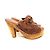 Miu Miu Brown Leather Clogs Size 37,5