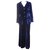 Rara Nina Ricci Velvet Suit Culotte Calças Blazer Tamanho M 38 Azul Azul marinho Seda Viscose  ref.208834