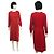 Constance Vintage Hermes Hermès Pure Silk Midi Kleid Größe 38 - 40 US Rot - Ansicht 3