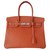 Hermès HERMES BIRKIN BAG 30 Ostrich Orange Exotic leather  ref.209106